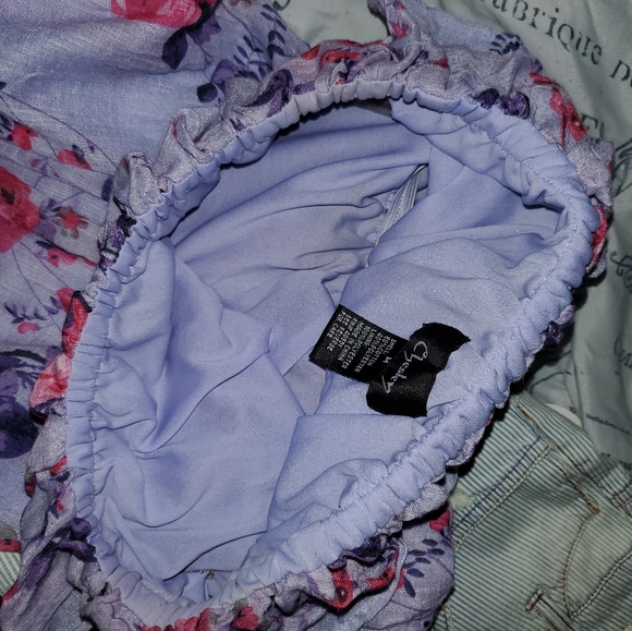 *SOLD* 5 for $20 | Chesley Strapless Ruffle Top Floral Dress with Knitted Belt - Picture 9 of 11